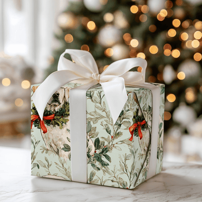 White Lab and Holly - Wrapping Paper - Aspen & Arlo