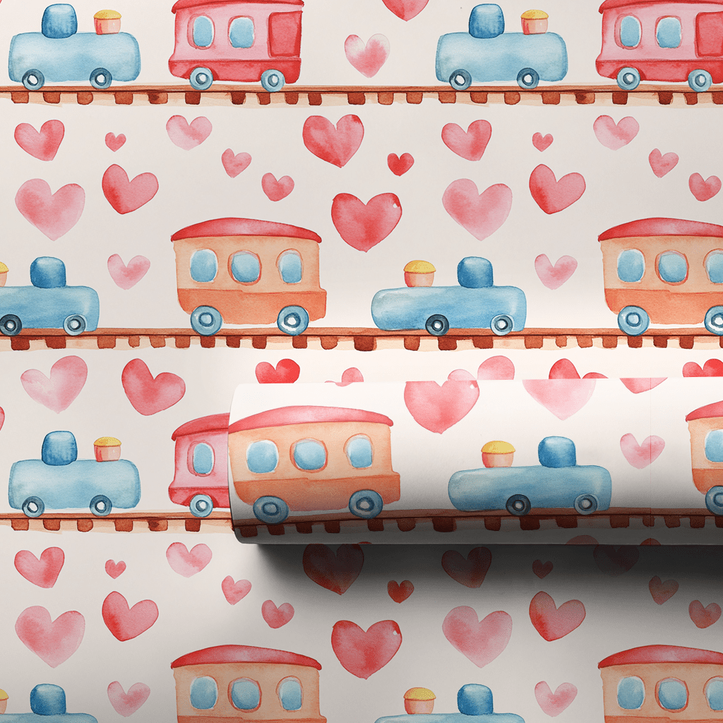 Choo Choo Galentines - Wrapping Paper - Aspen & Arlo