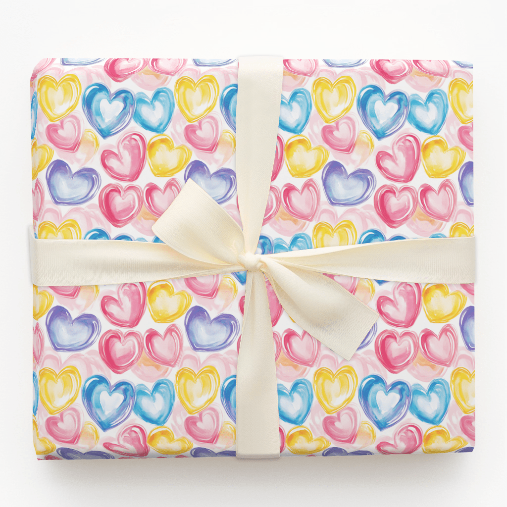 Wiggly Hearts - Wrapping Paper - Aspen & Arlo