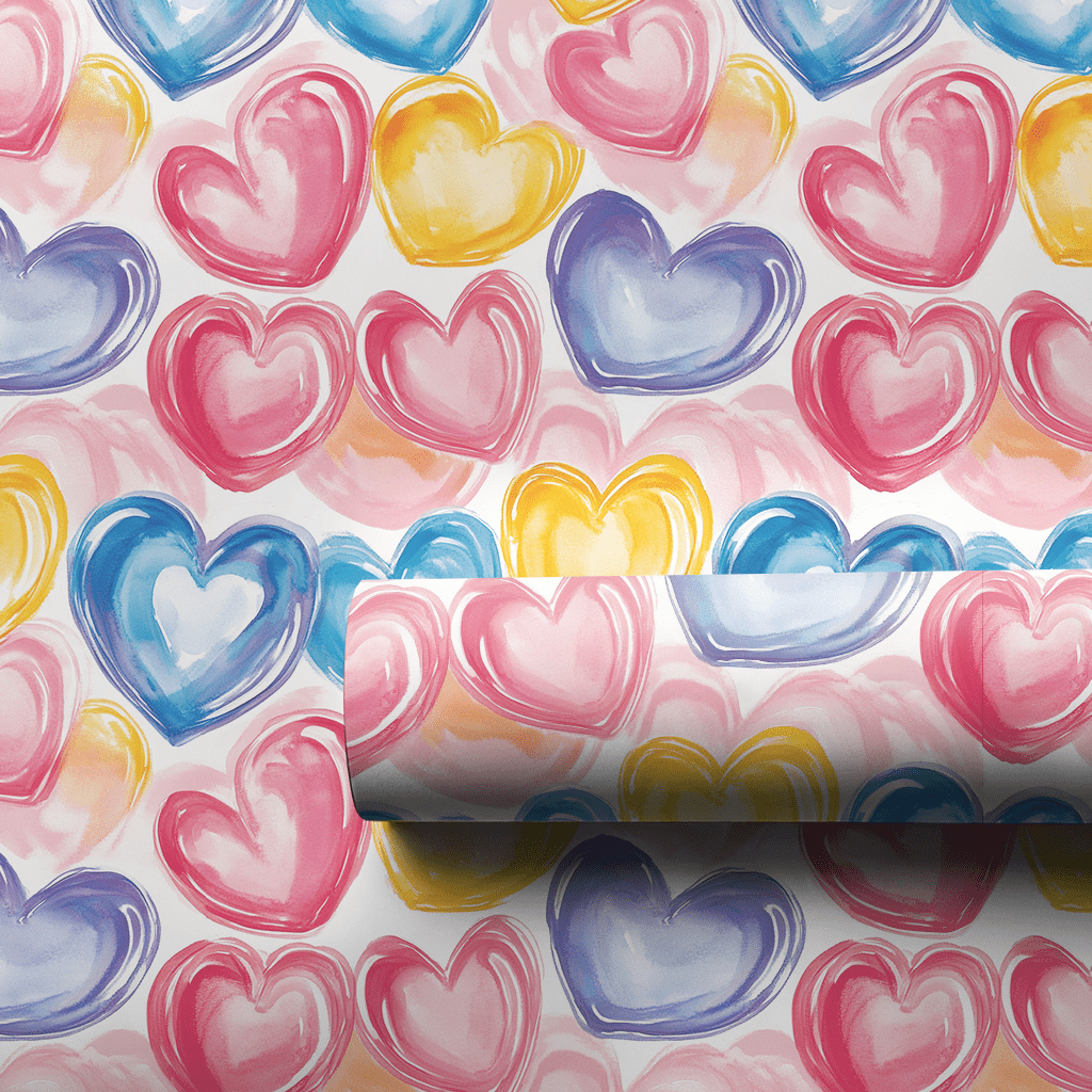 Wiggly Hearts - Wrapping Paper - Aspen & Arlo