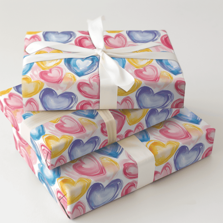 Wiggly Hearts - Wrapping Paper - Aspen & Arlo