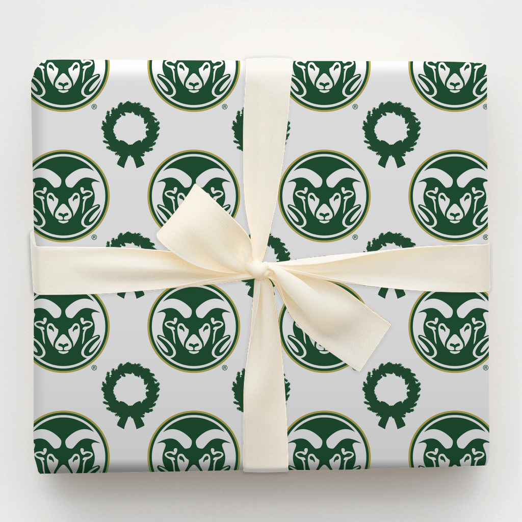 CSU Wreath - Wrapping Paper - Aspen & Arlo