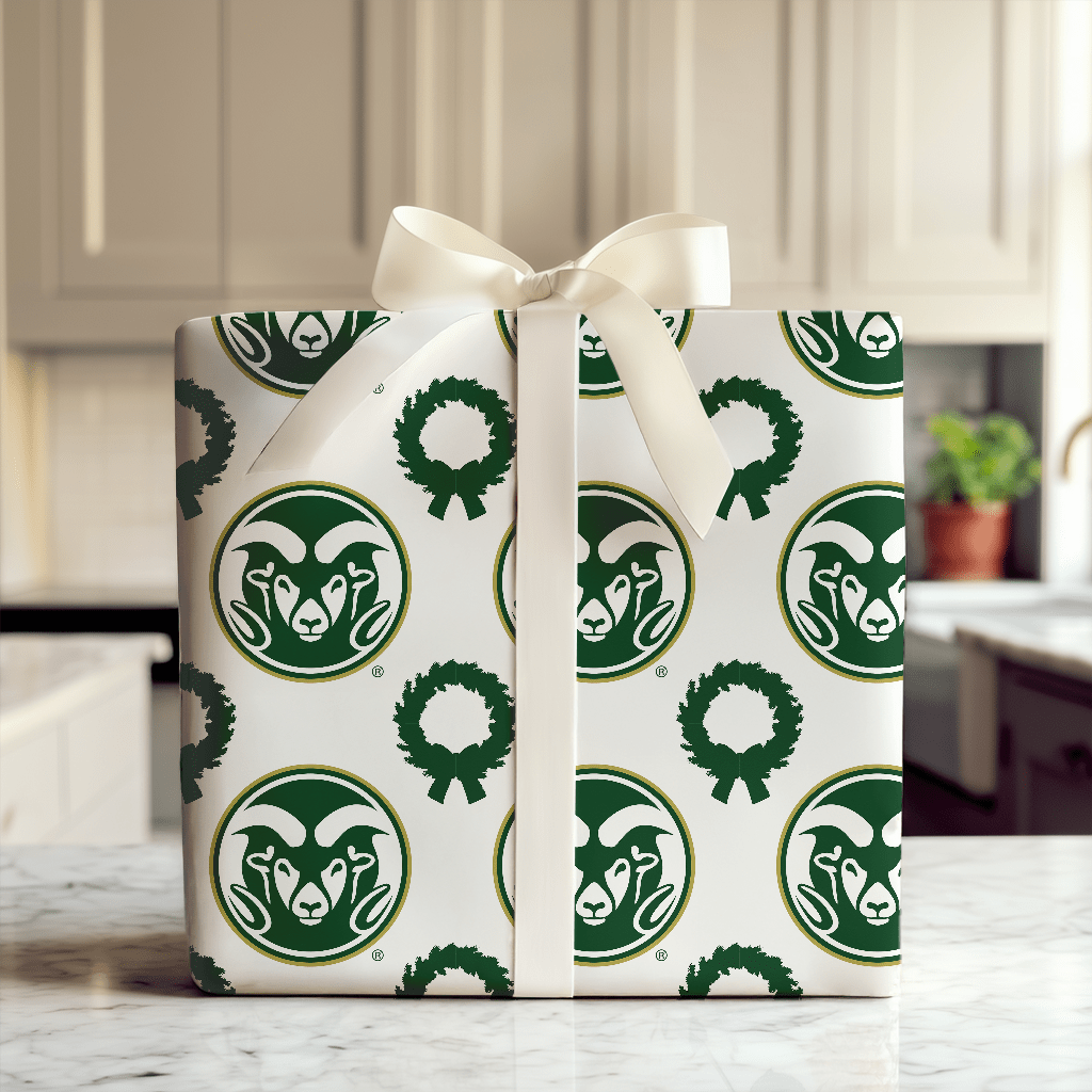 CSU Wreath - Wrapping Paper - Aspen & Arlo