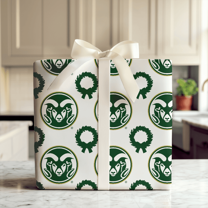 CSU Wreath - Wrapping Paper - Aspen & Arlo