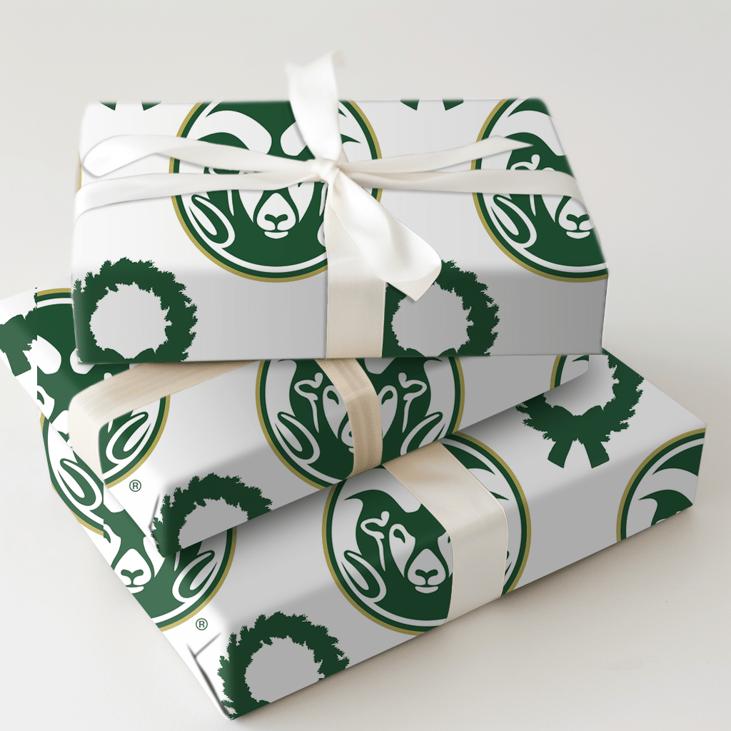 CSU Wreath - Wrapping Paper - Aspen & Arlo
