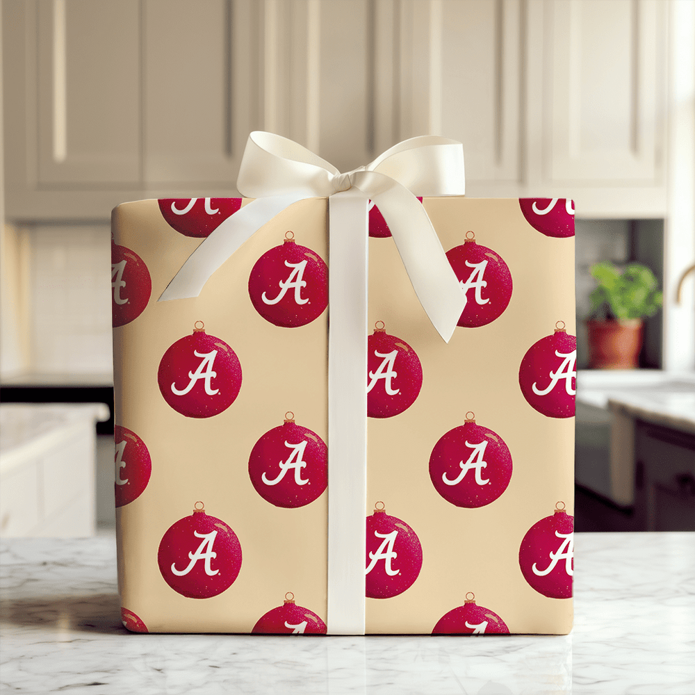 Crimson Ornament - Wrapping Paper - Aspen & Arlo