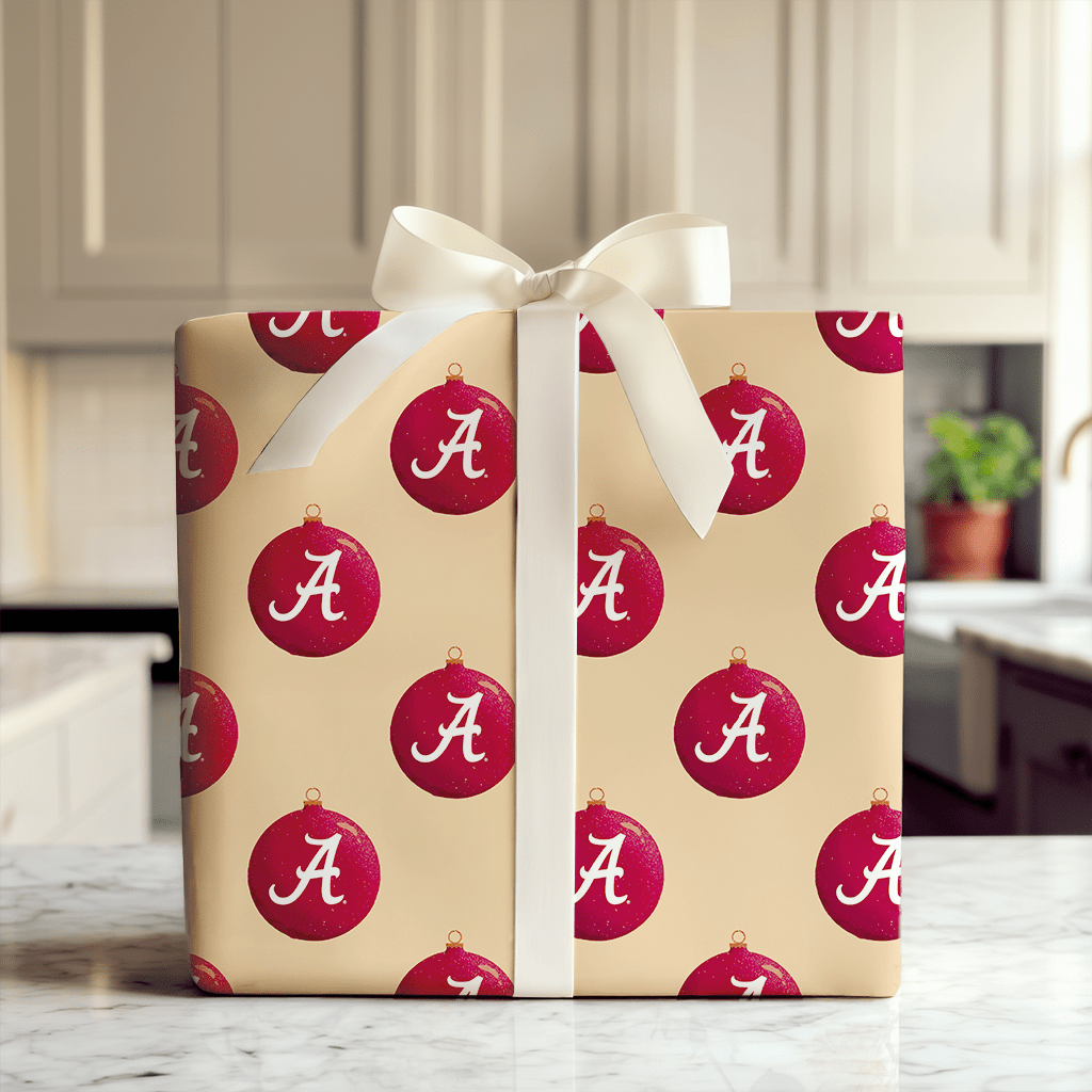 Crimson Ornament - Wrapping Paper - Aspen & Arlo