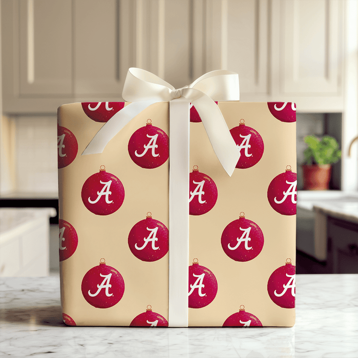 Crimson Ornament - Wrapping Paper - Aspen & Arlo
