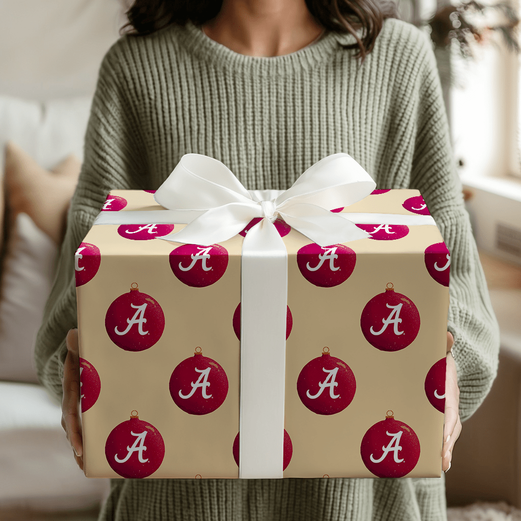 Crimson Ornament - Wrapping Paper - Aspen & Arlo