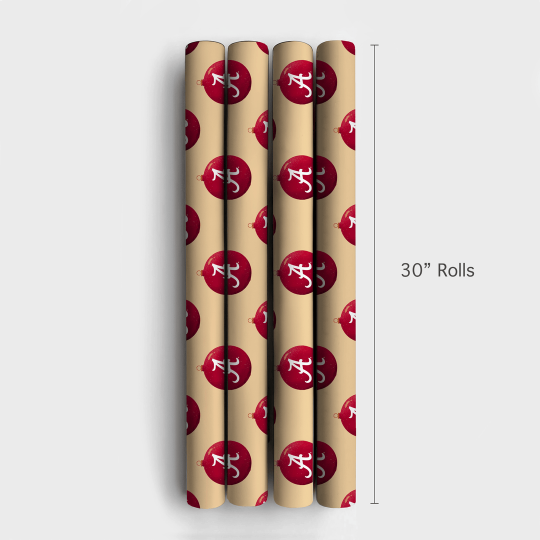 Crimson Ornament - Wrapping Paper - Aspen & Arlo