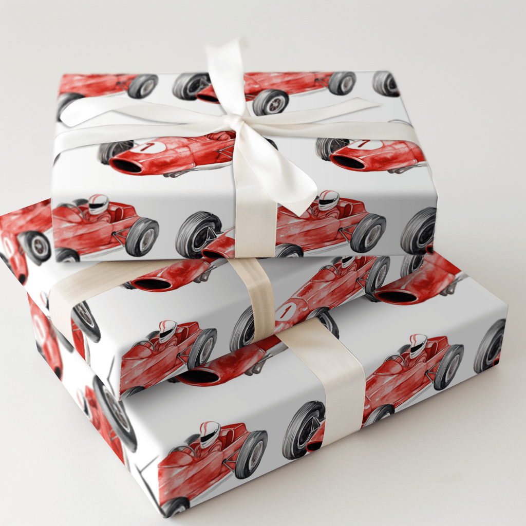 Red Race - Wrapping Paper - Aspen & Arlo