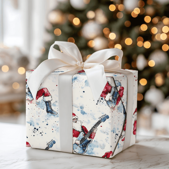 Guitar Claus - Wrapping Paper - Aspen & Arlo