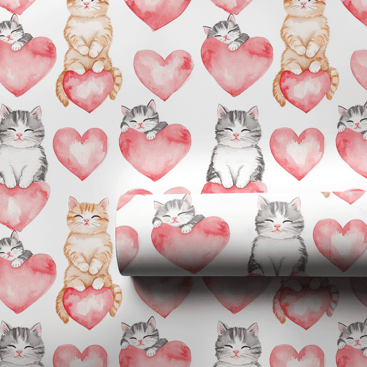 Kitty Valentine - Wrapping Paper - Aspen & Arlo