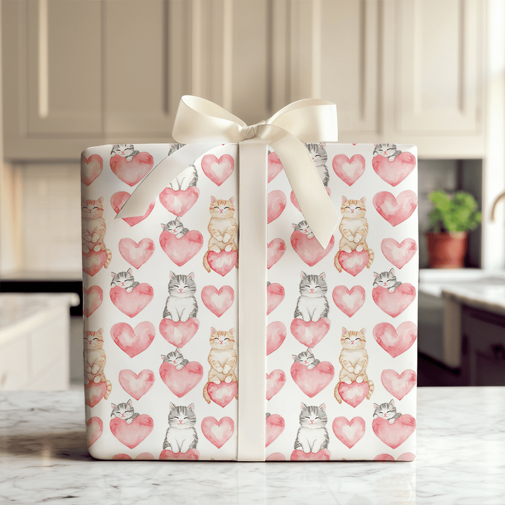 Kitty Valentine - Wrapping Paper - Aspen & Arlo