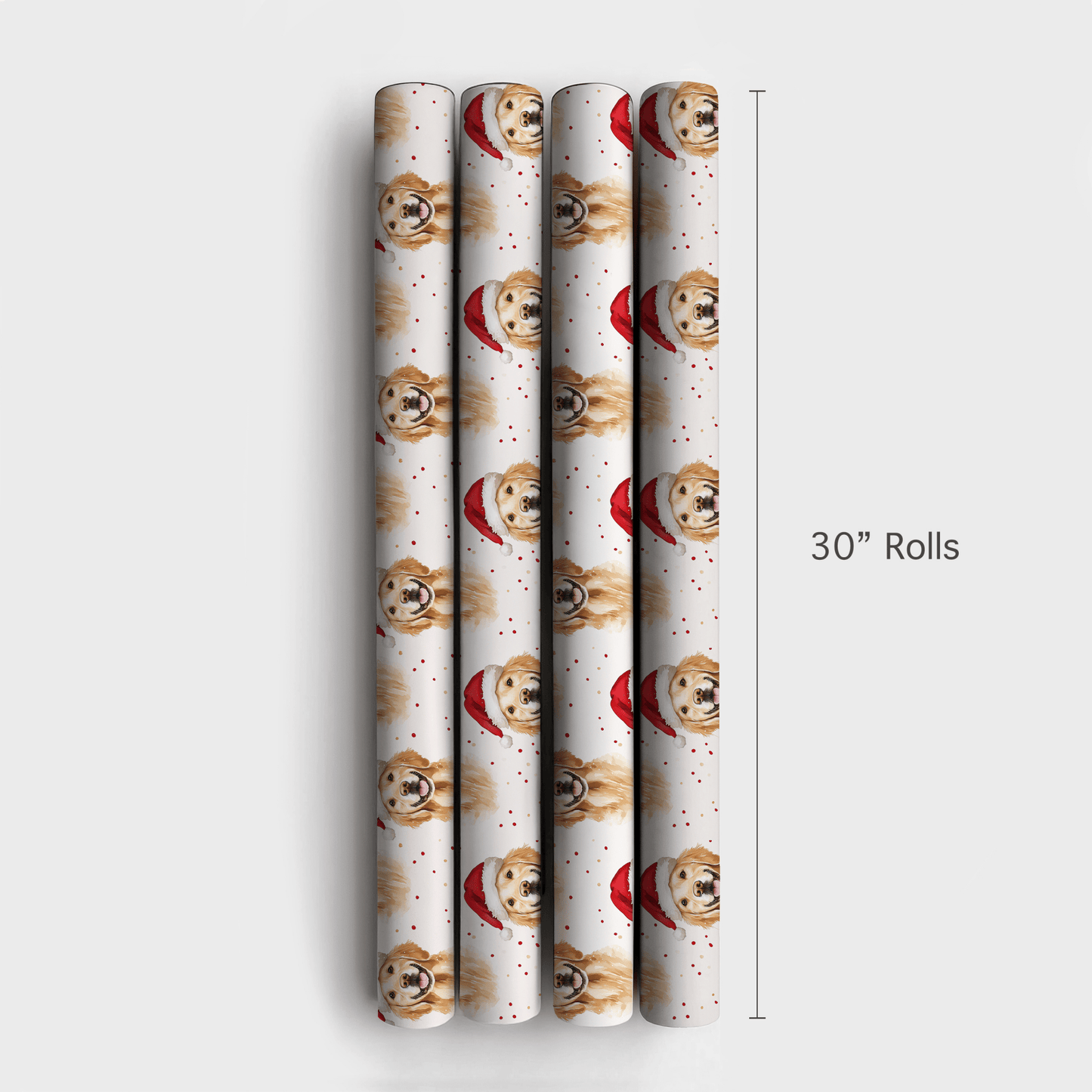 Furry Santa Surprise - Wrapping Paper - Aspen & Arlo