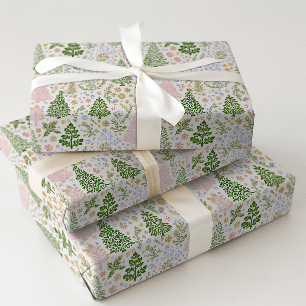 Holly Jolly Floral - Wrapping Paper - Aspen & Arlo