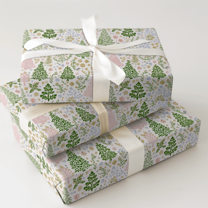 Holly Jolly Floral - Wrapping Paper - Aspen & Arlo
