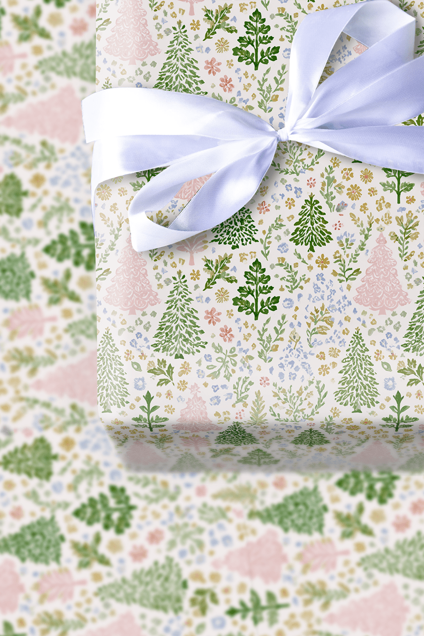 Holly Jolly Floral - Wrapping Paper - Aspen & Arlo