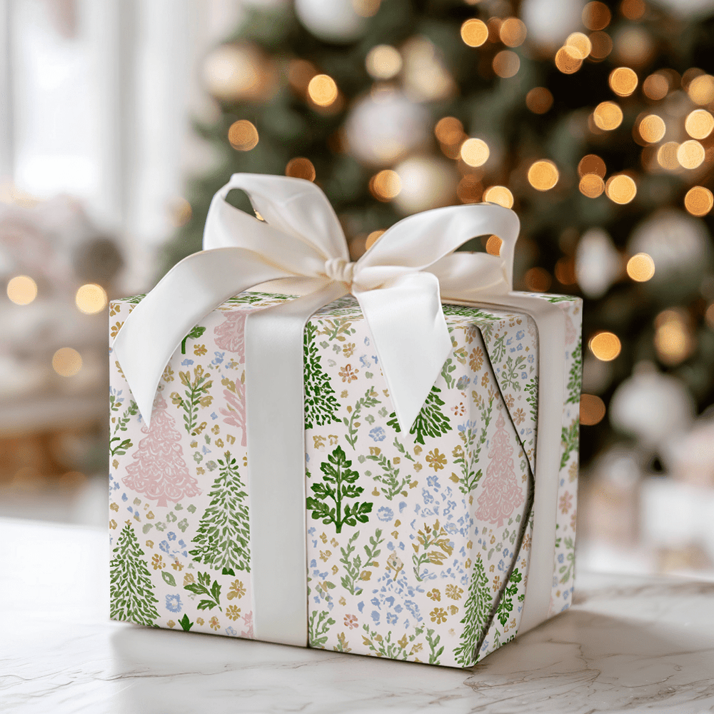 Holly Jolly Floral - Wrapping Paper - Aspen & Arlo