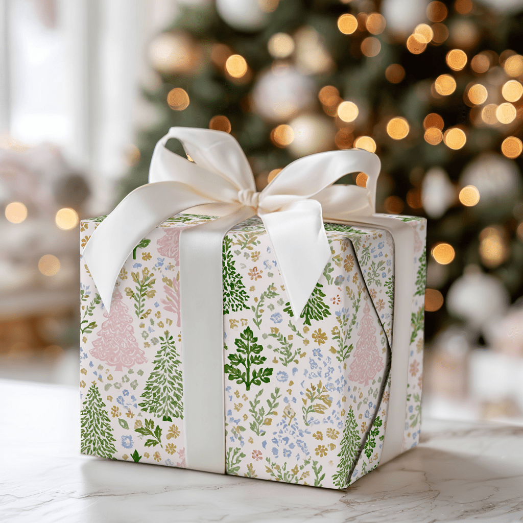 Holly Jolly Floral - Wrapping Paper - Aspen & Arlo