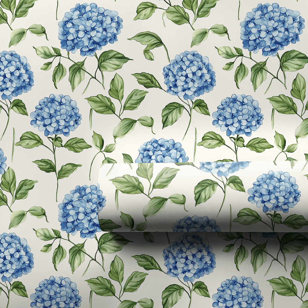 Bunny Blue Blooms - Wrapping Paper - Aspen & Arlo