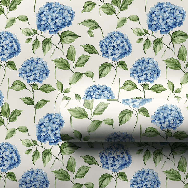 Bunny Blue Blooms - Wrapping Paper - Aspen & Arlo