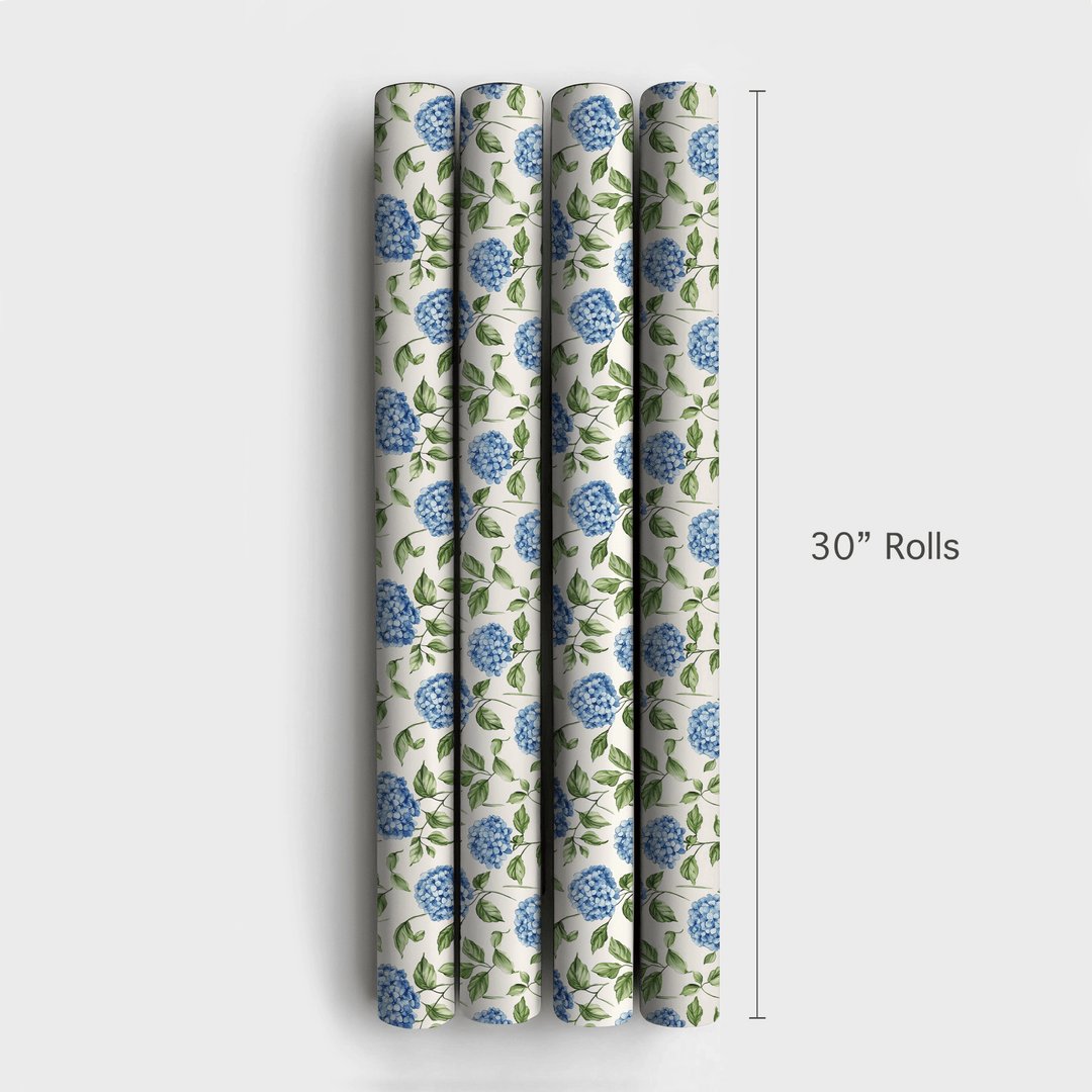 Bunny Blue Blooms - Wrapping Paper - Aspen & Arlo