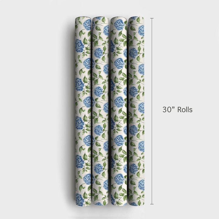 Bunny Blue Blooms - Wrapping Paper - Aspen & Arlo