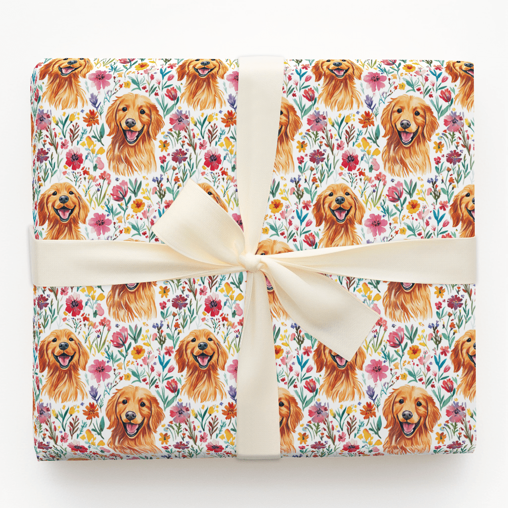 Garden with the Red Goldens - Wrapping Paper - Aspen & Arlo