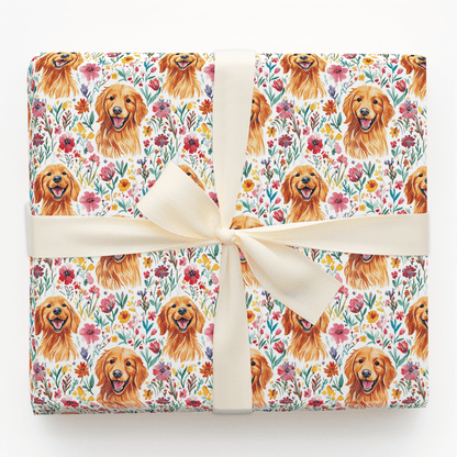 Garden with the Red Goldens - Wrapping Paper - Aspen & Arlo