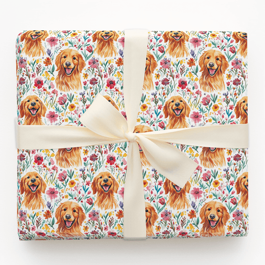 Garden with the Red Goldens - Wrapping Paper - Aspen & Arlo