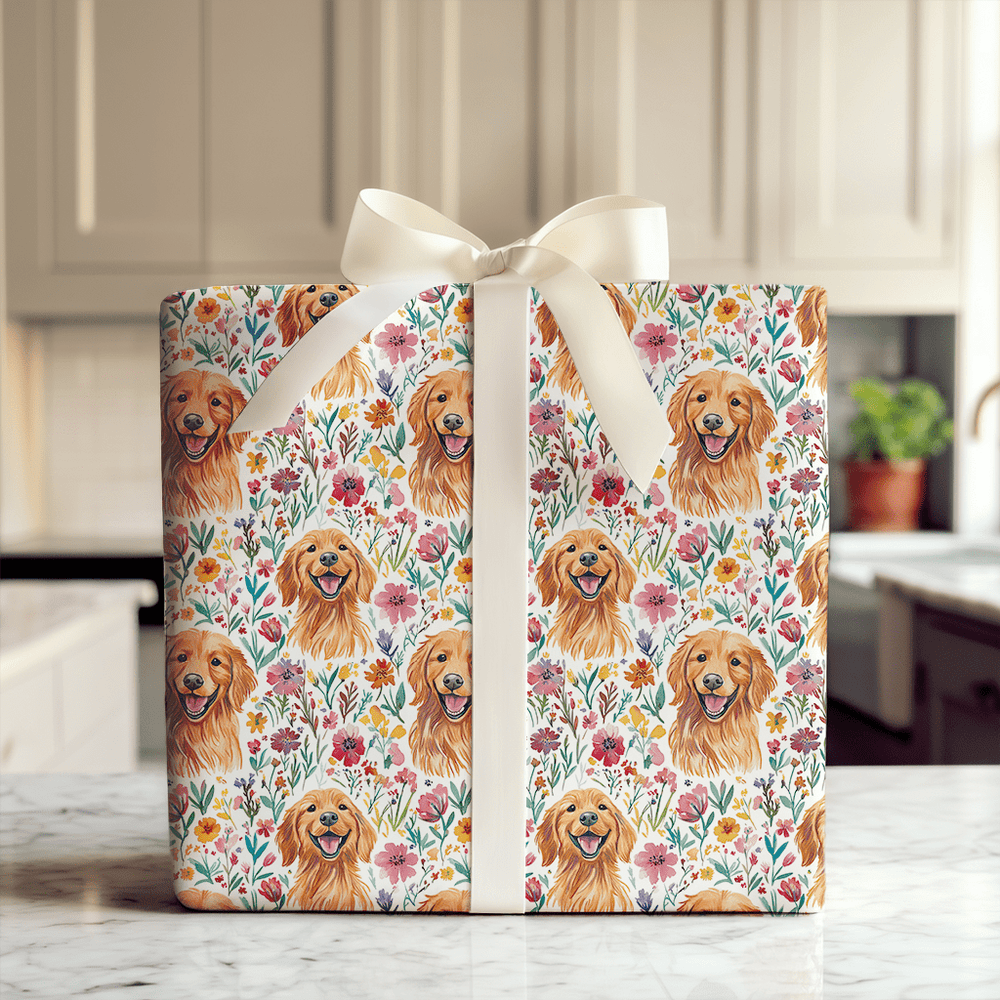 Garden with the Red Goldens - Wrapping Paper - Aspen & Arlo