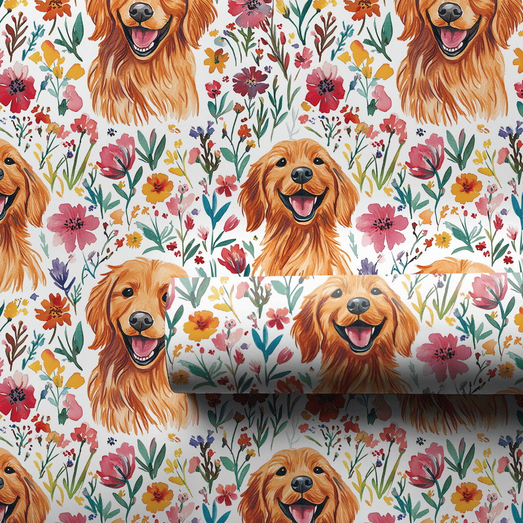 Garden with the Red Goldens - Wrapping Paper - Aspen & Arlo
