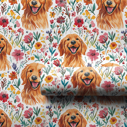 Garden with the Red Goldens - Wrapping Paper - Aspen & Arlo