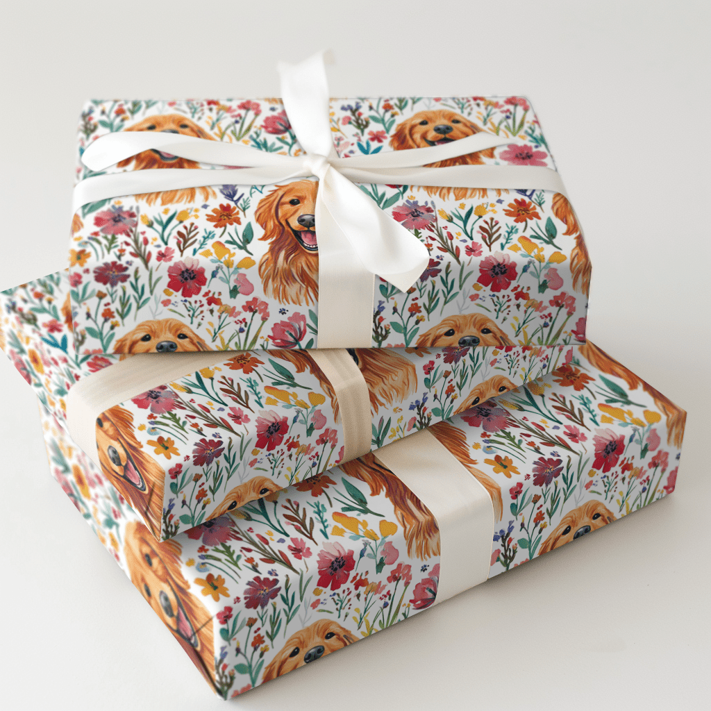 Garden with the Red Goldens - Wrapping Paper - Aspen & Arlo