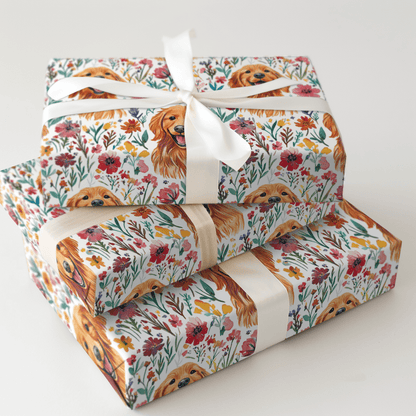 Garden with the Red Goldens - Wrapping Paper - Aspen & Arlo