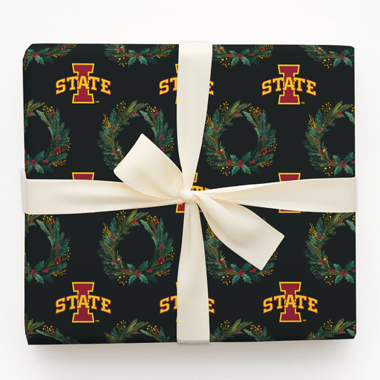 I - State Wreath - Wrapping Paper - Aspen & Arlo
