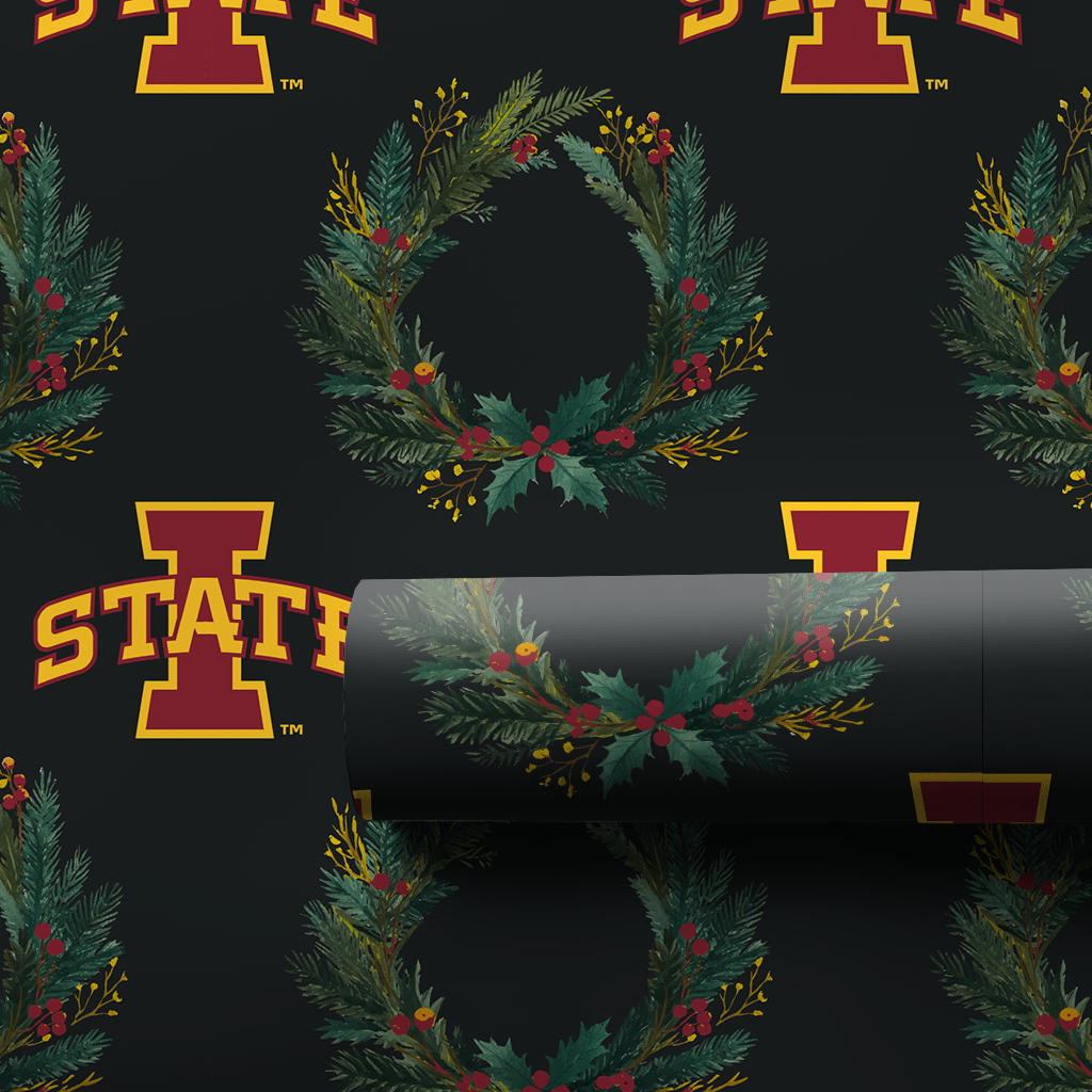 I - State Wreath - Wrapping Paper - Aspen & Arlo