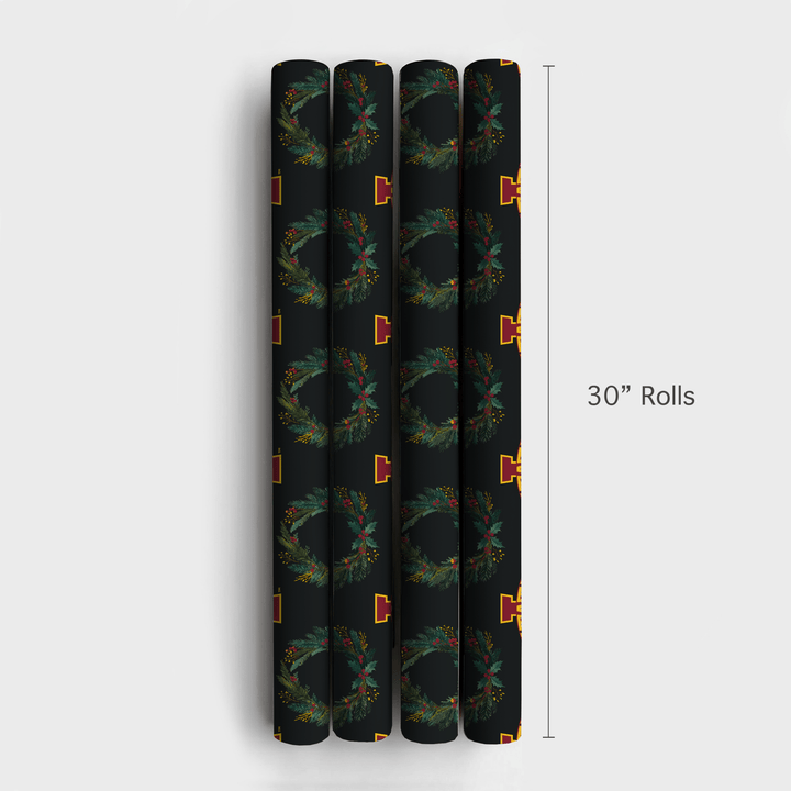 I - State Wreath - Wrapping Paper - Aspen & Arlo