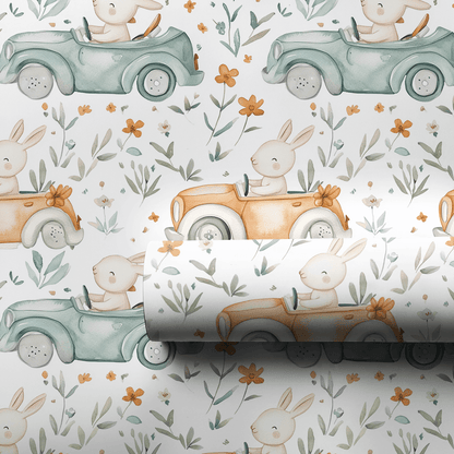 Sunny Bunny Drive - Wrapping Paper - Aspen & Arlo