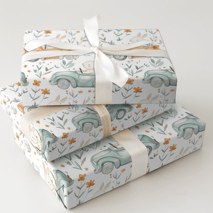 Sunny Bunny Drive - Wrapping Paper - Aspen & Arlo