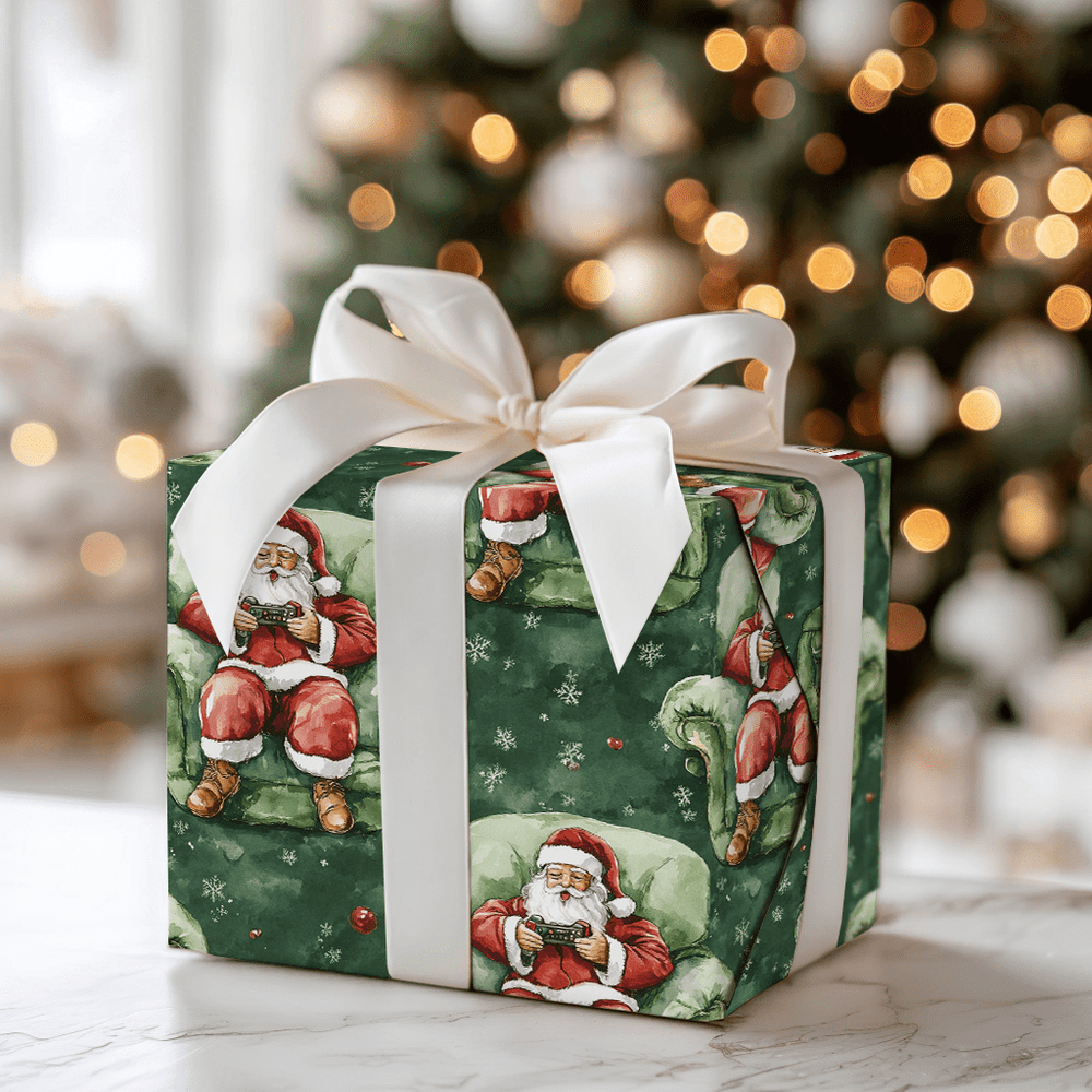 Santa Gamer - Wrapping Paper - Aspen & Arlo