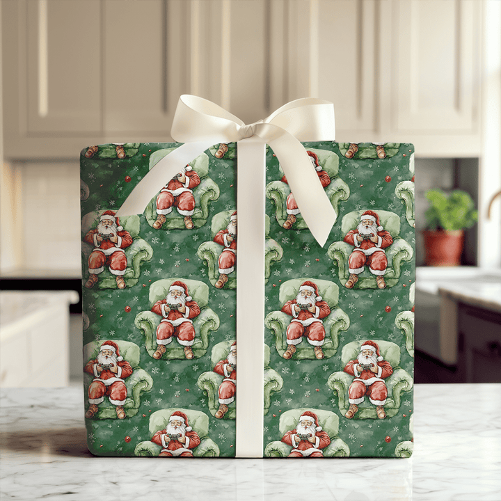 Santa Gamer - Wrapping Paper - Aspen & Arlo