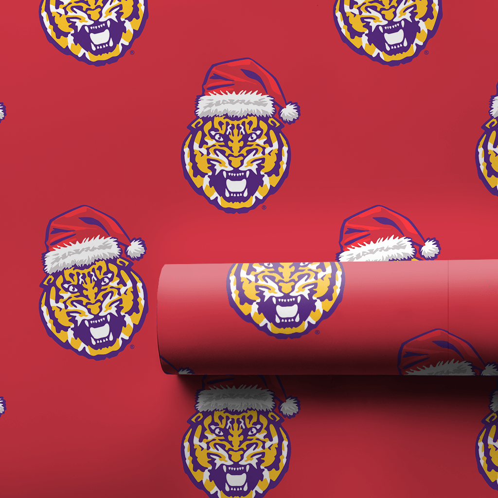 LSU Santa - Wrapping Paper - Aspen & Arlo