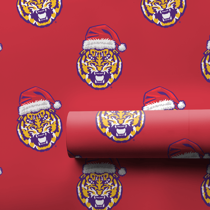 LSU Santa - Wrapping Paper - Aspen & Arlo