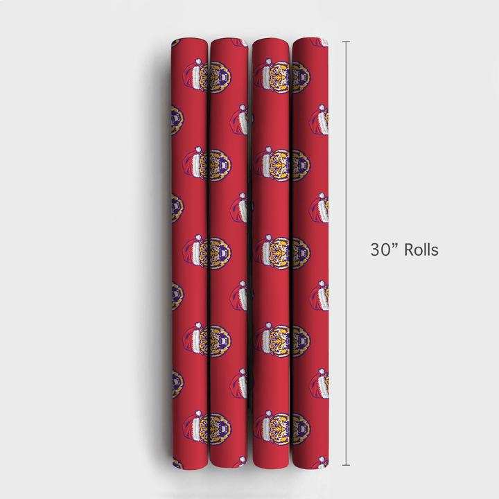 LSU Santa - Wrapping Paper - Aspen & Arlo