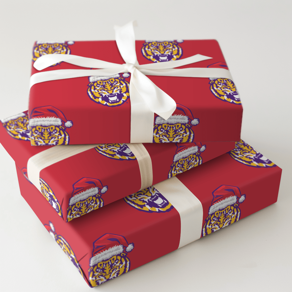 LSU Santa - Wrapping Paper - Aspen & Arlo