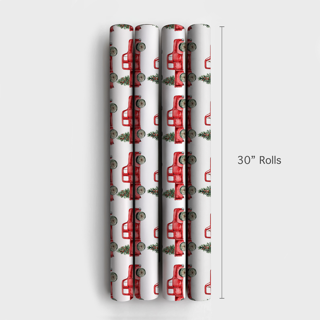 The Classic Red Truck - 4 Rolls