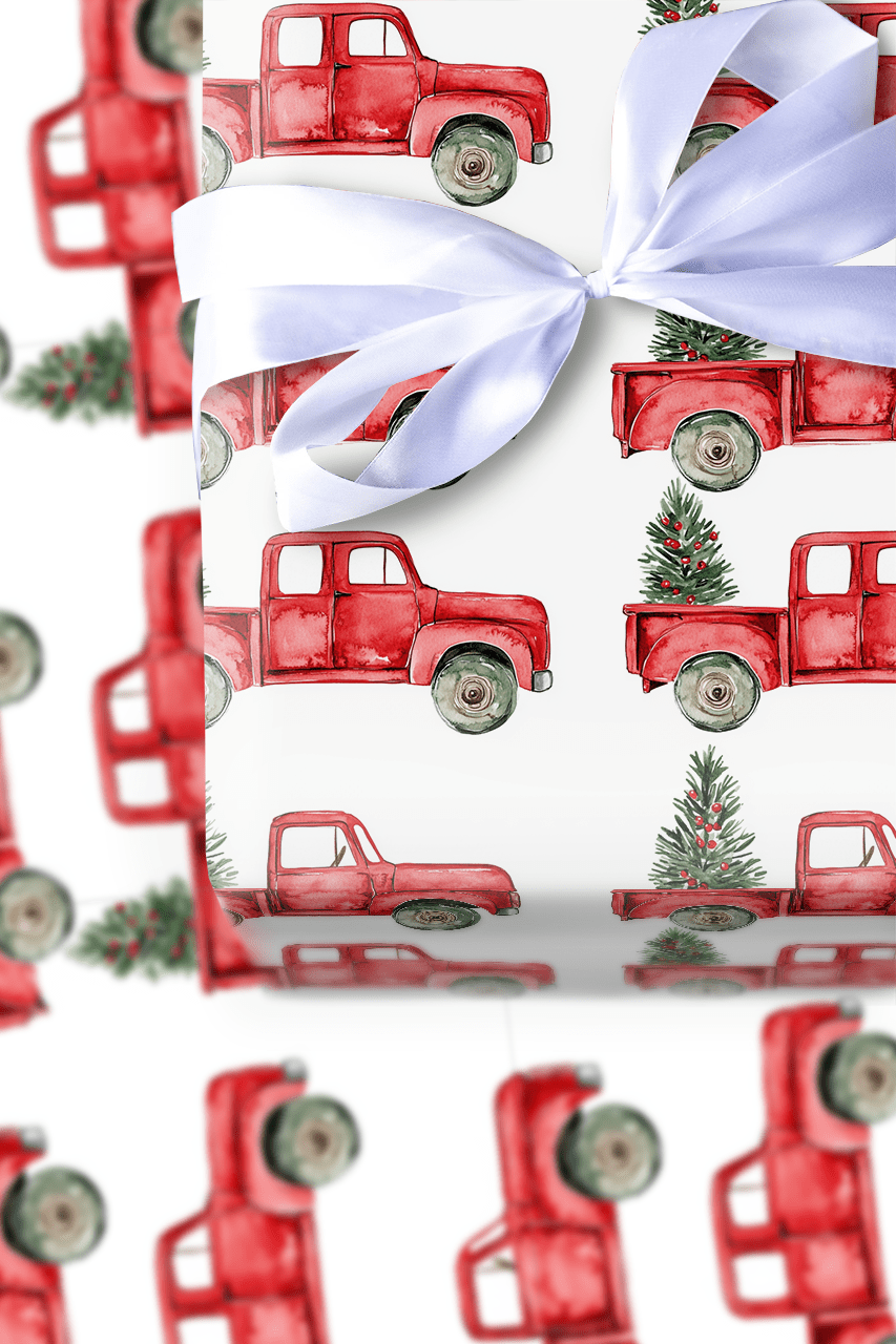The Classic Red Truck - Wrapping Paper - Aspen & Arlo