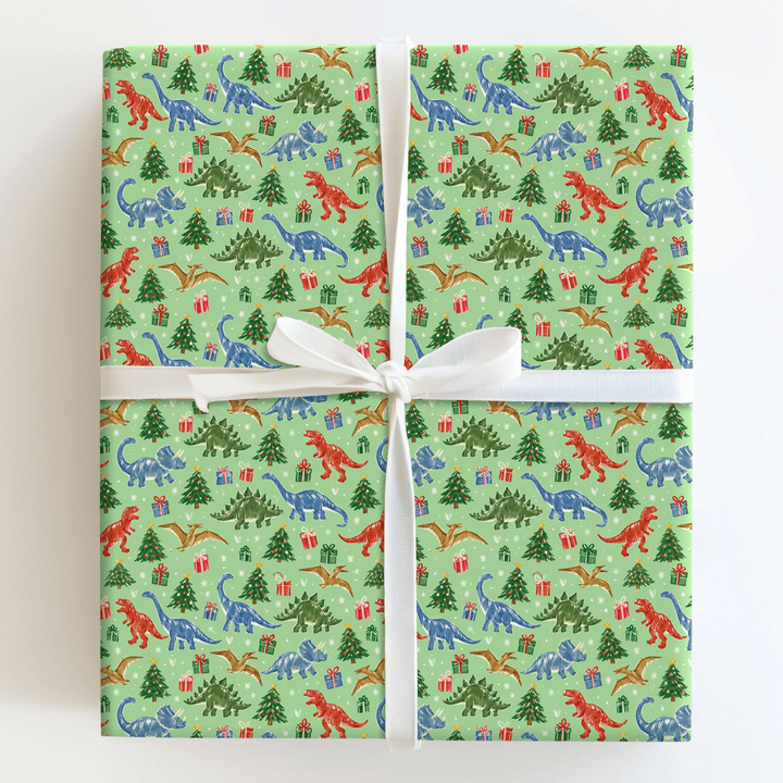 Dino-Mite Christmas - Wrapping Paper - Aspen & Arlo